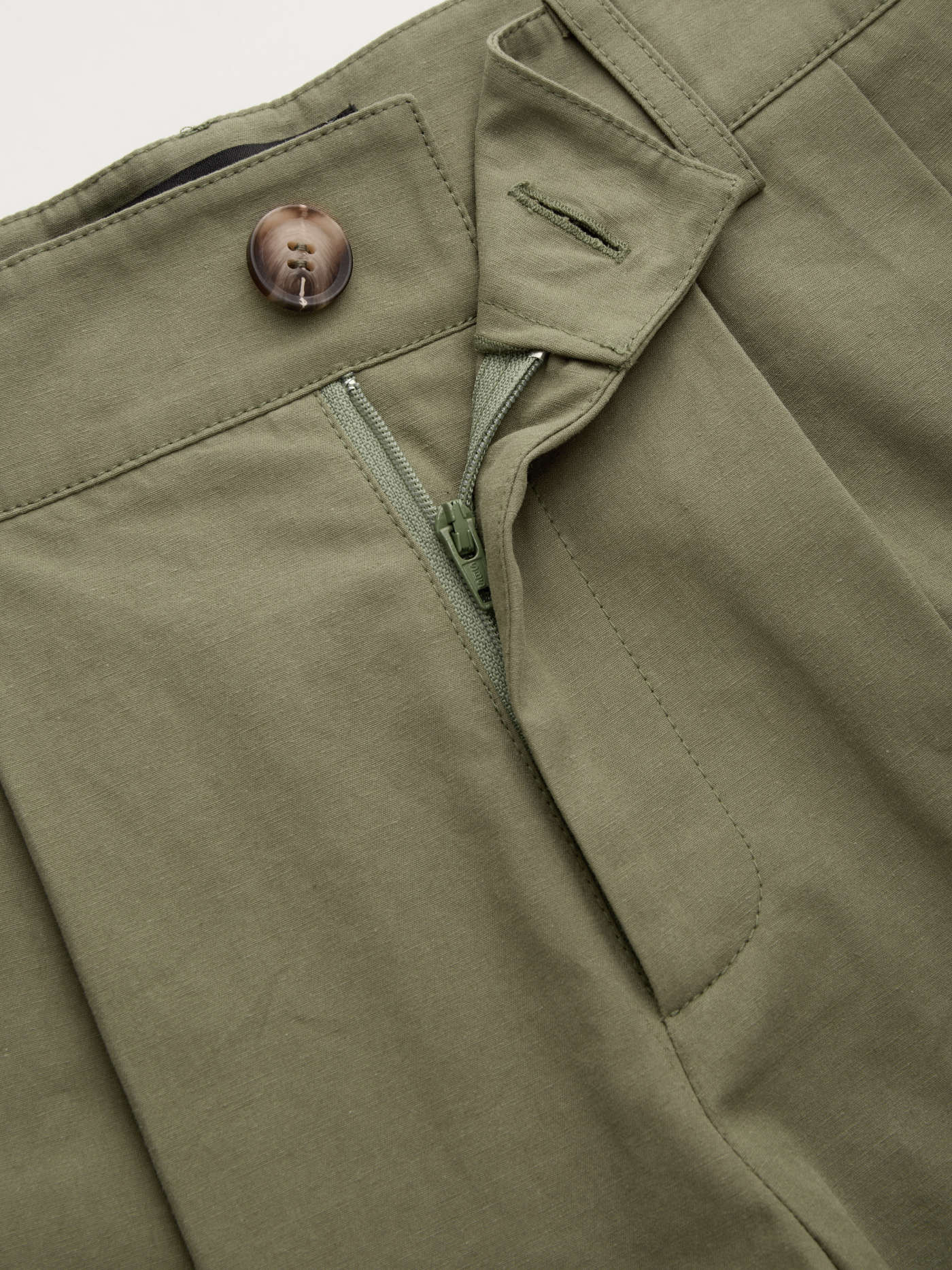 Woven Cotton Mid Rise Barrel-leg Trousers For Daily Casual | Cider