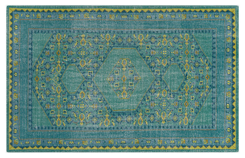 Veda Rug, Blue/Green | One Kings Lane