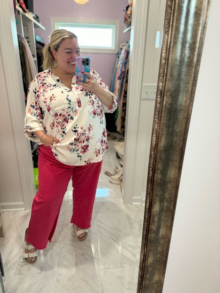 Happy Saturday friends! Top is Torrid and it’s 30% off. Pants are Ulla Popken and you can save 25% with code 2024OLIVIA25! 

#LTKPlusSize #LTKSaleAlert #LTKStyleTip