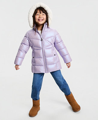 Toddler and Little Girls Stadium Puffer Jacket | Macy's