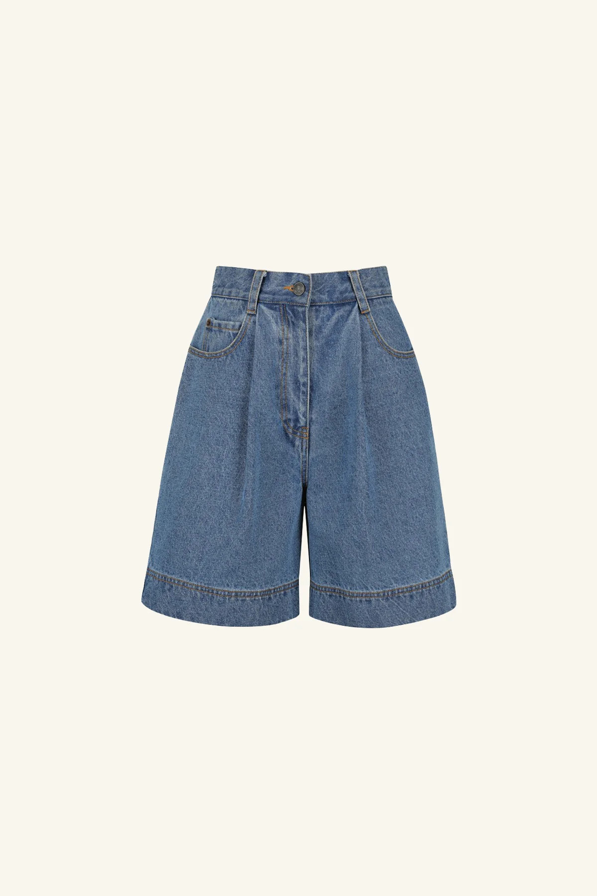 Raquel High Rise Short | Vintage Blue | Shorts | Shona Joy | Shona Joy