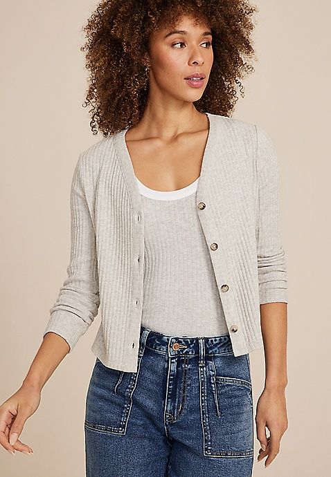 Button Front Cardigan | Maurices