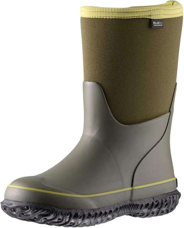 MCIKCC Kids Waterproof Rain Boots,High Snow Boots for Toddler Boys Girls,Textile Rubber Sole | Amazon (US)