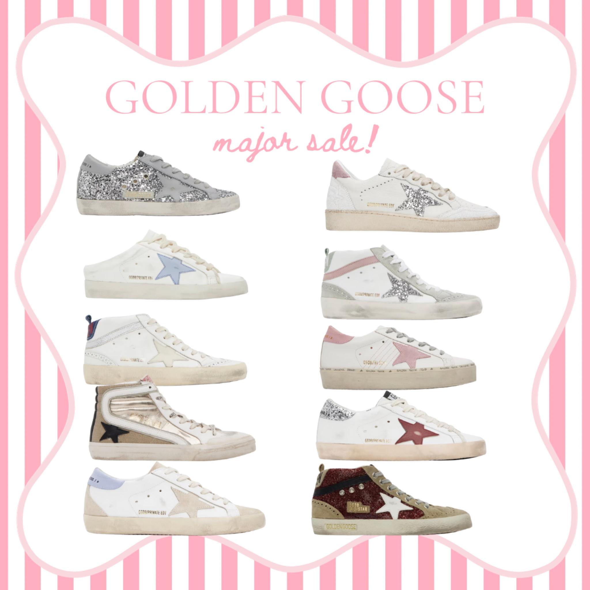 Golden Goose on major sale! Some are 50% off! These would make a great gift! 

Golden goose, golden goose sale, sneakers, golden goose ballstars, golden goose hi-star, golden goose super star

#LTKsalealert #LTKshoecrush #LTKHoliday
