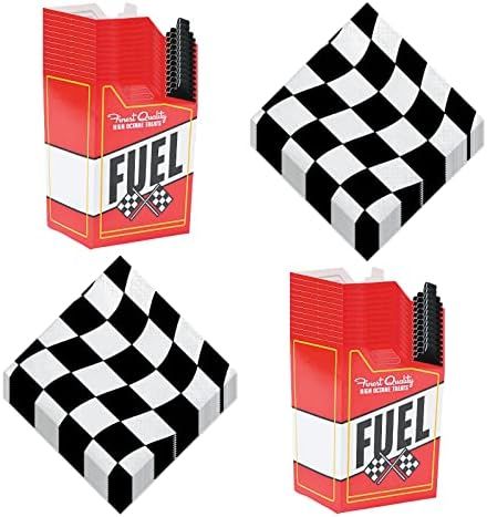 Race Car Party Supplies - Racing Fuel Can Popcorn Boxes and Napkins (Serves 24) | Amazon (US)
