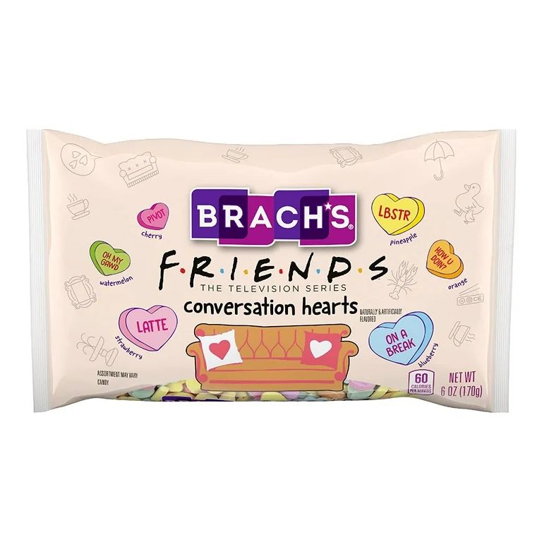 Brach's FRIENDS Valentine's Day Conversation Hearts Candy, 6 oz Bag - Walmart.com | Walmart (US)