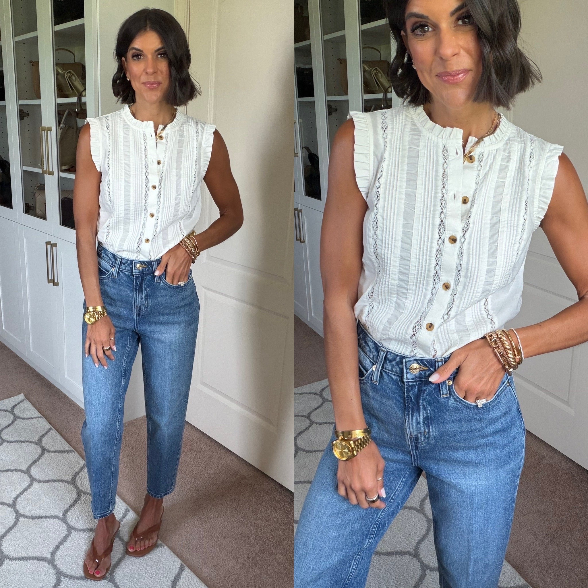 New Walmart blouse! Size xs 
Size 0 in jeans

#LTKSeasonal #LTKSaleAlert #LTKmomlife