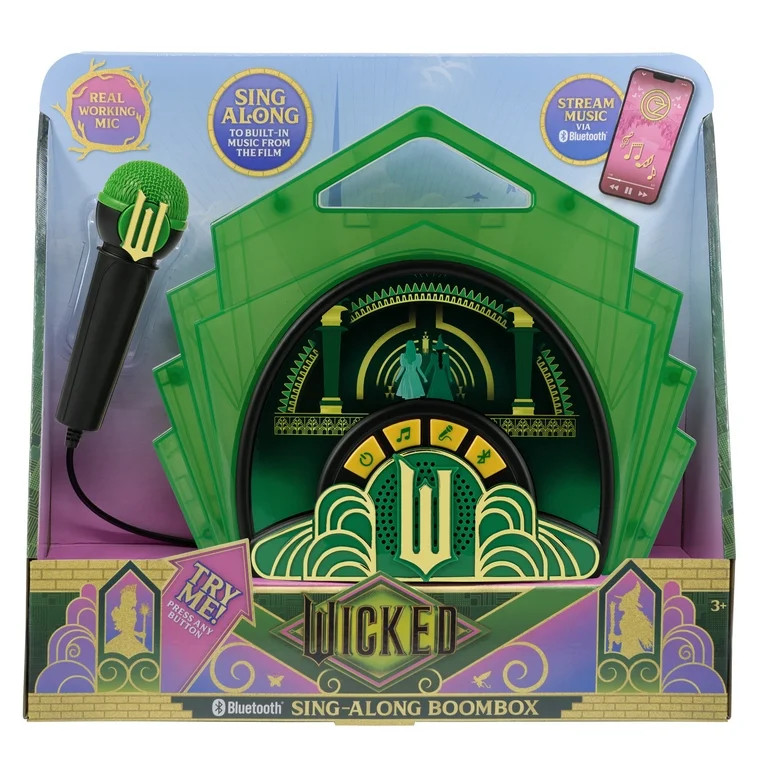 WICKED, Bluetooth Sing Along Boombox - Music & Karaoke Microphone, Children Ages 3+ | Walmart (US)
