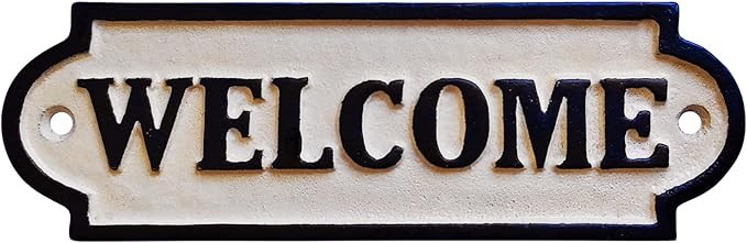 Vintage Iron Welcome Signs - Retro Style Decorations for Front Door, Yard, Porch,Office,Store and... | Amazon (US)