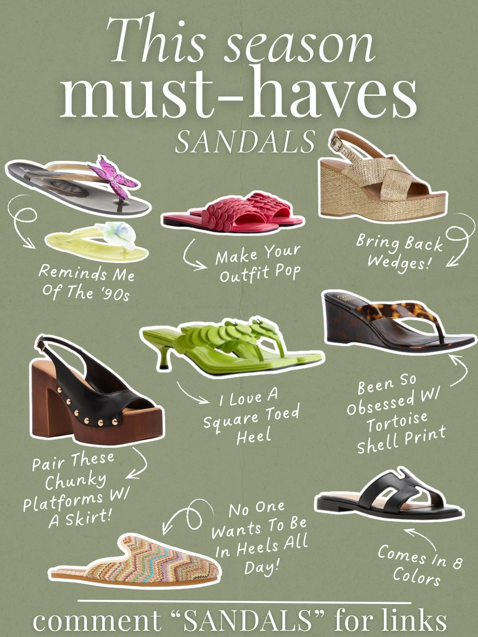 🌺This season’s MUST HAVE SANDALS! And they’re all UNDER $70! They’re colorful, they’re comfortable, they’re affordable. There is something for everyone!

#LTKootd #LTKSeasonal
