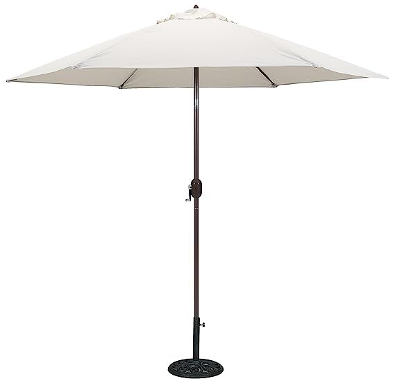 TropiShade 9 ft Bronze Aluminum Patio Umbrella with Antique White Polyester Cover | Amazon (US)