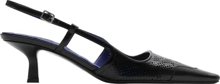Chisel Square Toe Kitten Heel Slingback Sandal (Women) | Nordstrom