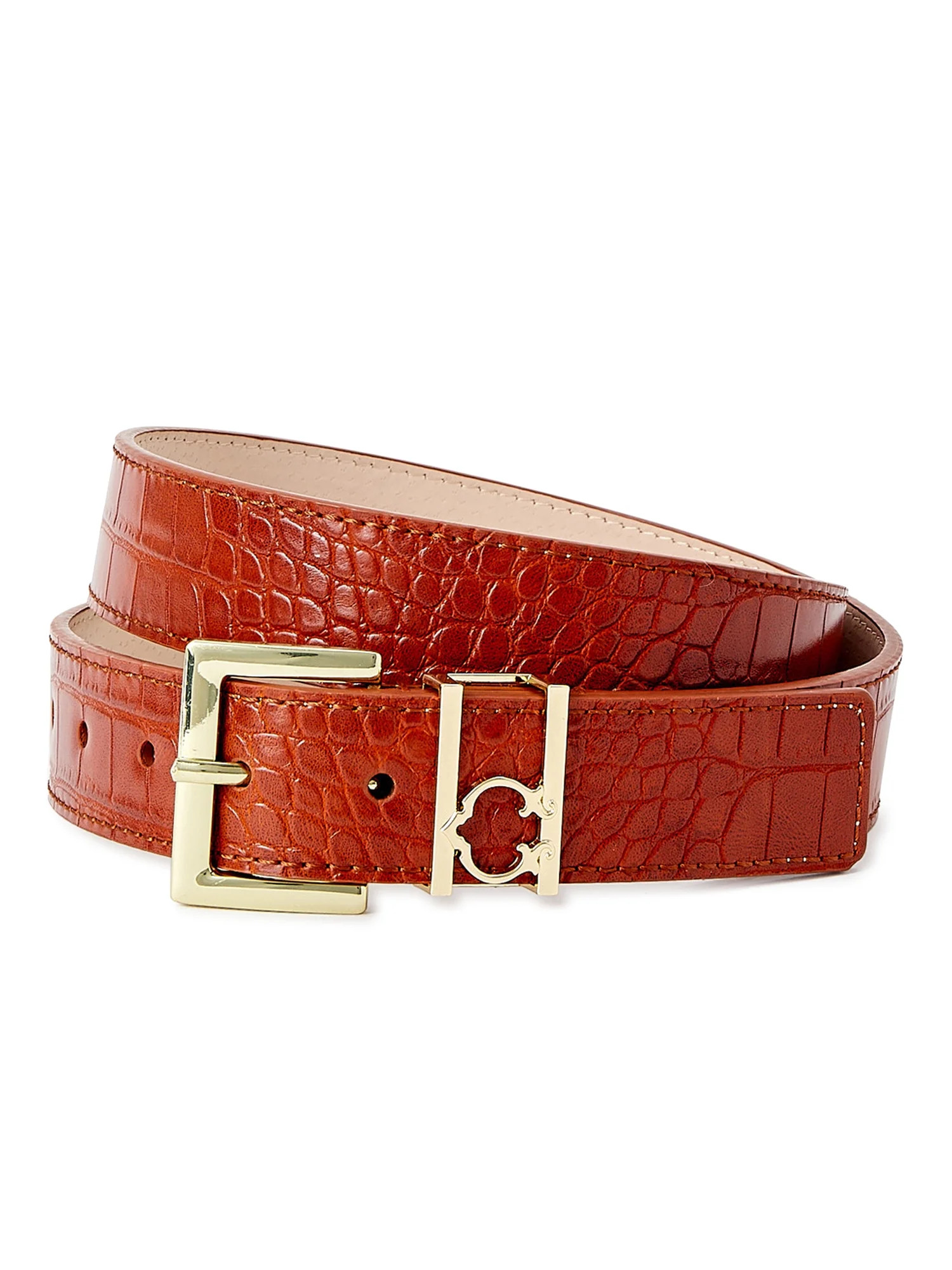 C. Wonder Women's Double Harness Buckle Belt, Ginger Biscuit | Walmart (US)