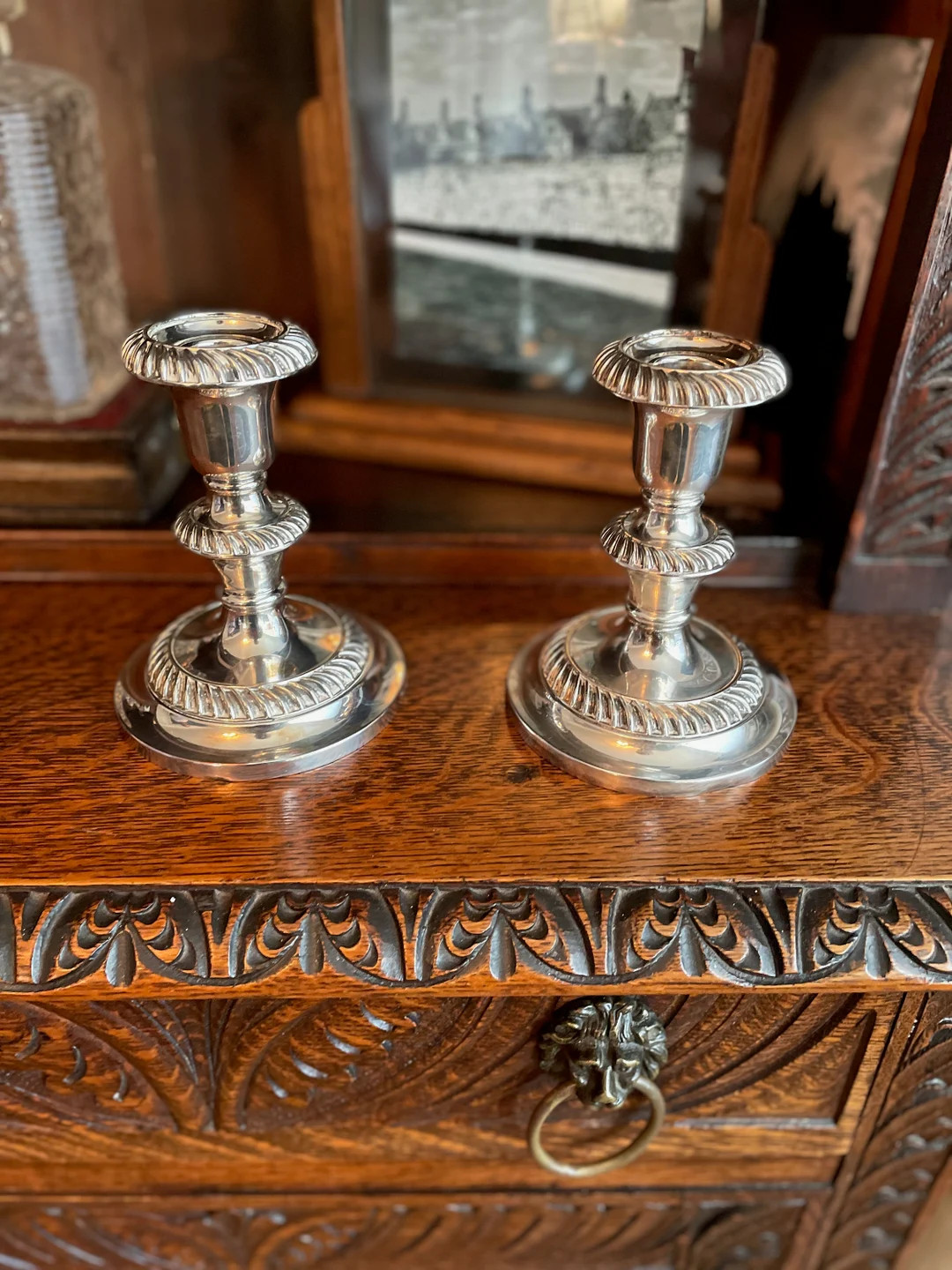 Vintage Silver Plated Candle Sticks | Etsy (US)