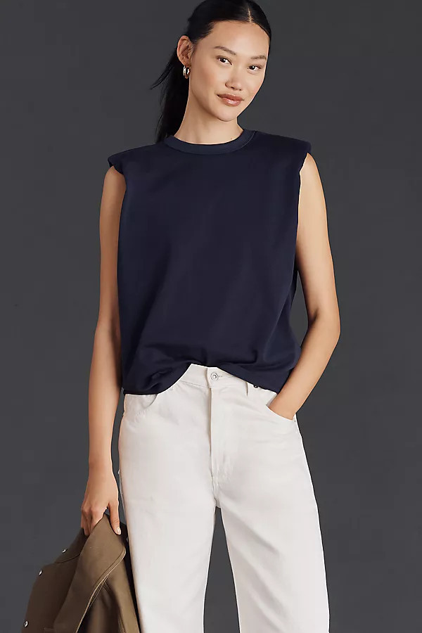 Shoulder Pad Muscle Shirt Top | Anthropologie (US)