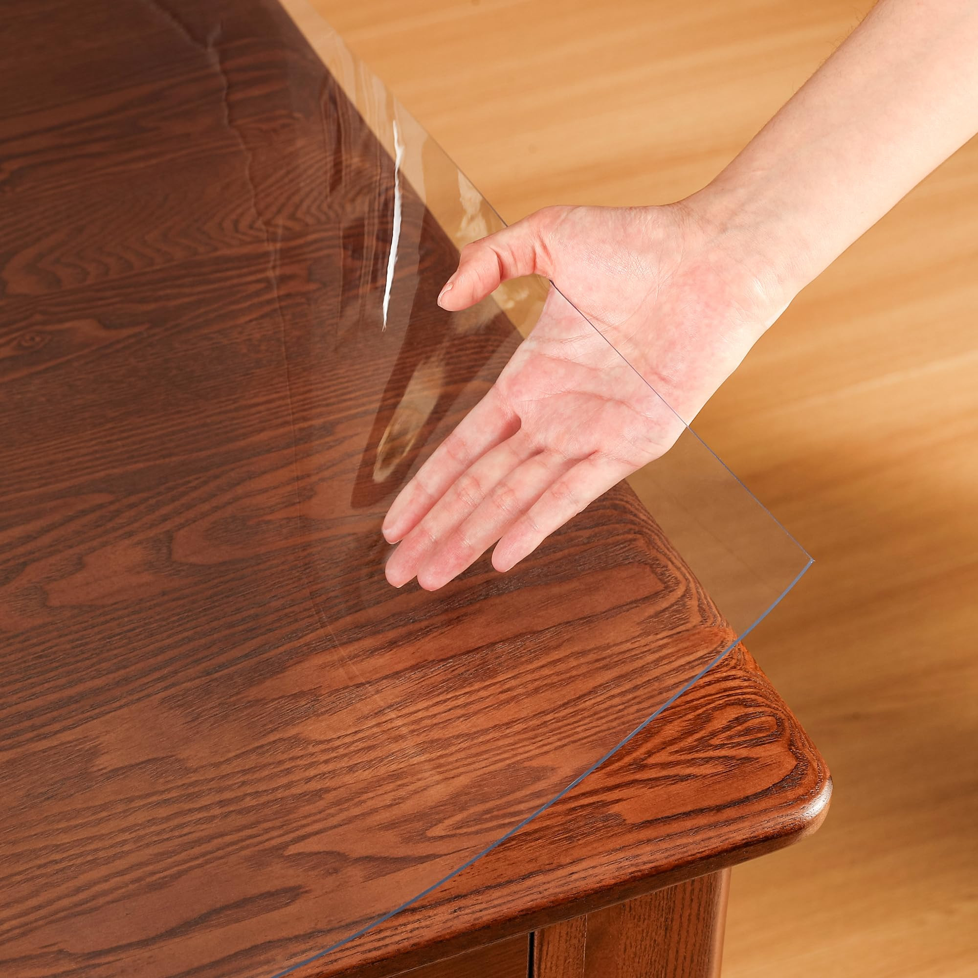 ETECHMART Clear Plastic Table Cover Protector Rectangle 30 x 96'', Thick Waterproof Transparent T... | Amazon (US)