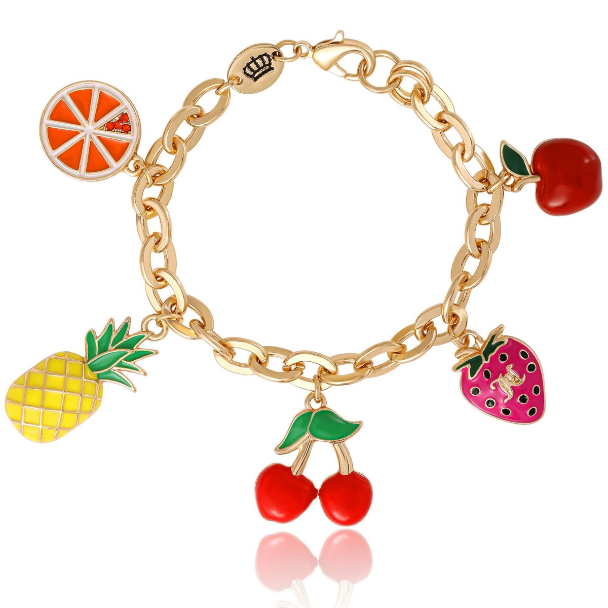 Juicy Couture Tropical Fruit Charm Bracelet - Gold | Macy's