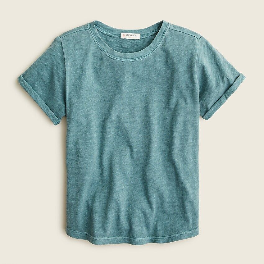Girls' rolled-cuff garment-dyed T-shirt | J.Crew US