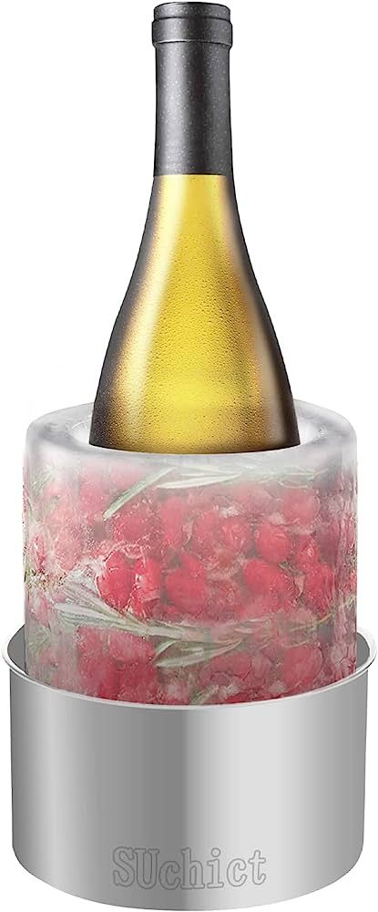 SUchict Ice Mold Wine Bottle Chiller,DIY Ice Bucket for Your Champagne/Wine/whisky/Cocktail/Beer/... | Amazon (US)