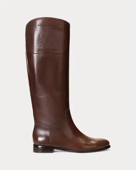 Justine Burnished Leather Riding Boot | Ralph Lauren (UK)