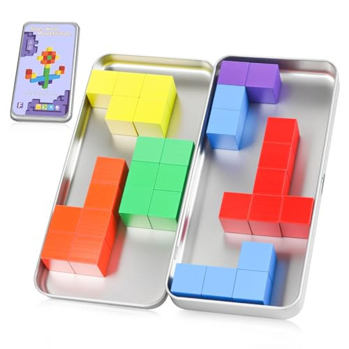 Jollynamy Magnetic Blocks with Magnet Iron Box - Travel Magnetic Building Toys for Toddlers Kids Ages 4-8, Road Trip ‌Sensory Toy Christmas Birthday Gifts for Boys & Girls - 32Pcs | Amazon (US)