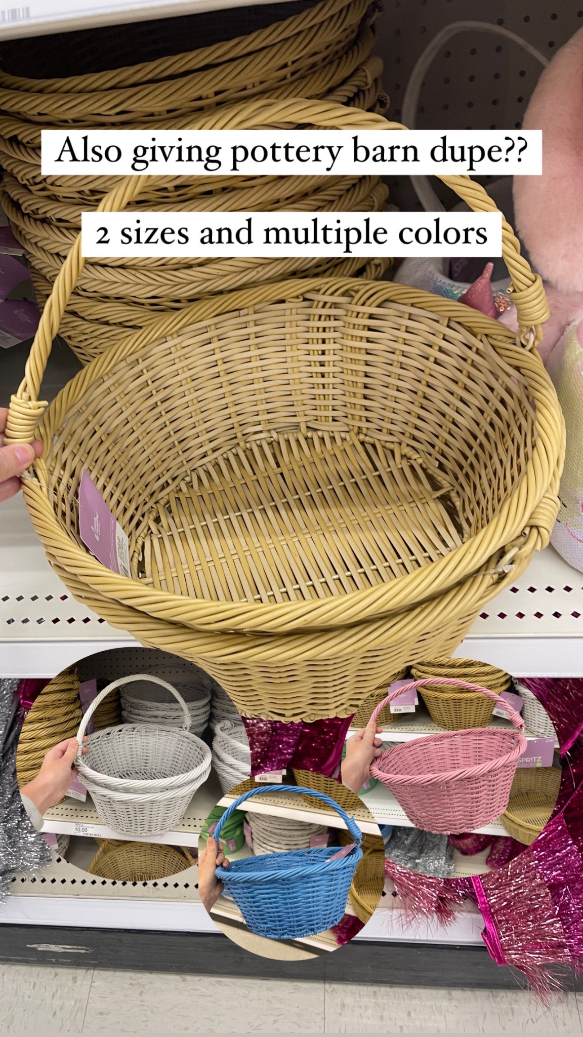 Affordable Easter Basket. Comes in multiple colors and two different size options. Would be extra cute with a basket liner!

#LTKKids #LTKFamily #LTKSeasonal