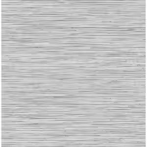 30.75 sq. ft. Moonstone Grey Faux Grasscloth Vinyl Peel and Stick Wallpaper Roll | The Home Depot
