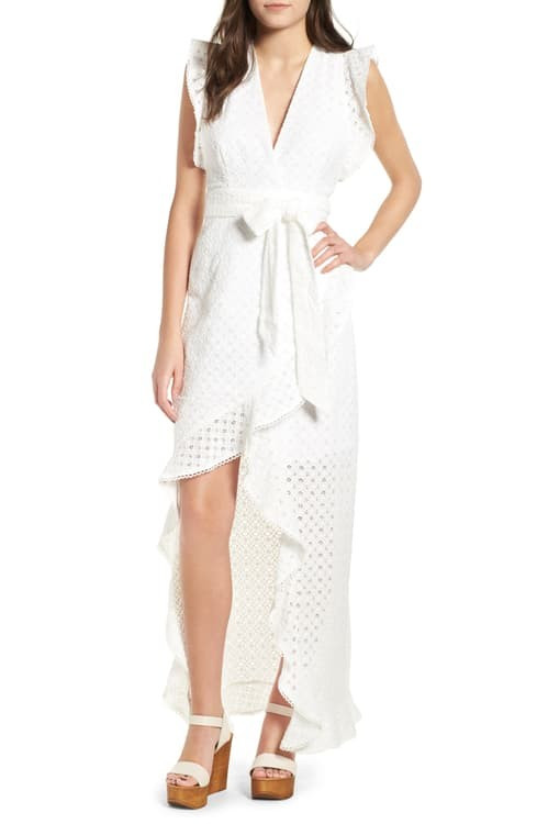 AFRM Andrea Ruffle Wrap Dress | Nordstrom
