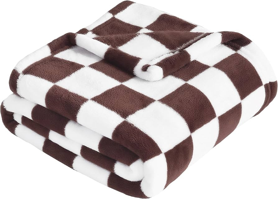Yurhap Checkered Baby Blanket Fleece Baby Blankets Neutral for Boys Girls, Super Soft Warm Lightw... | Amazon (US)