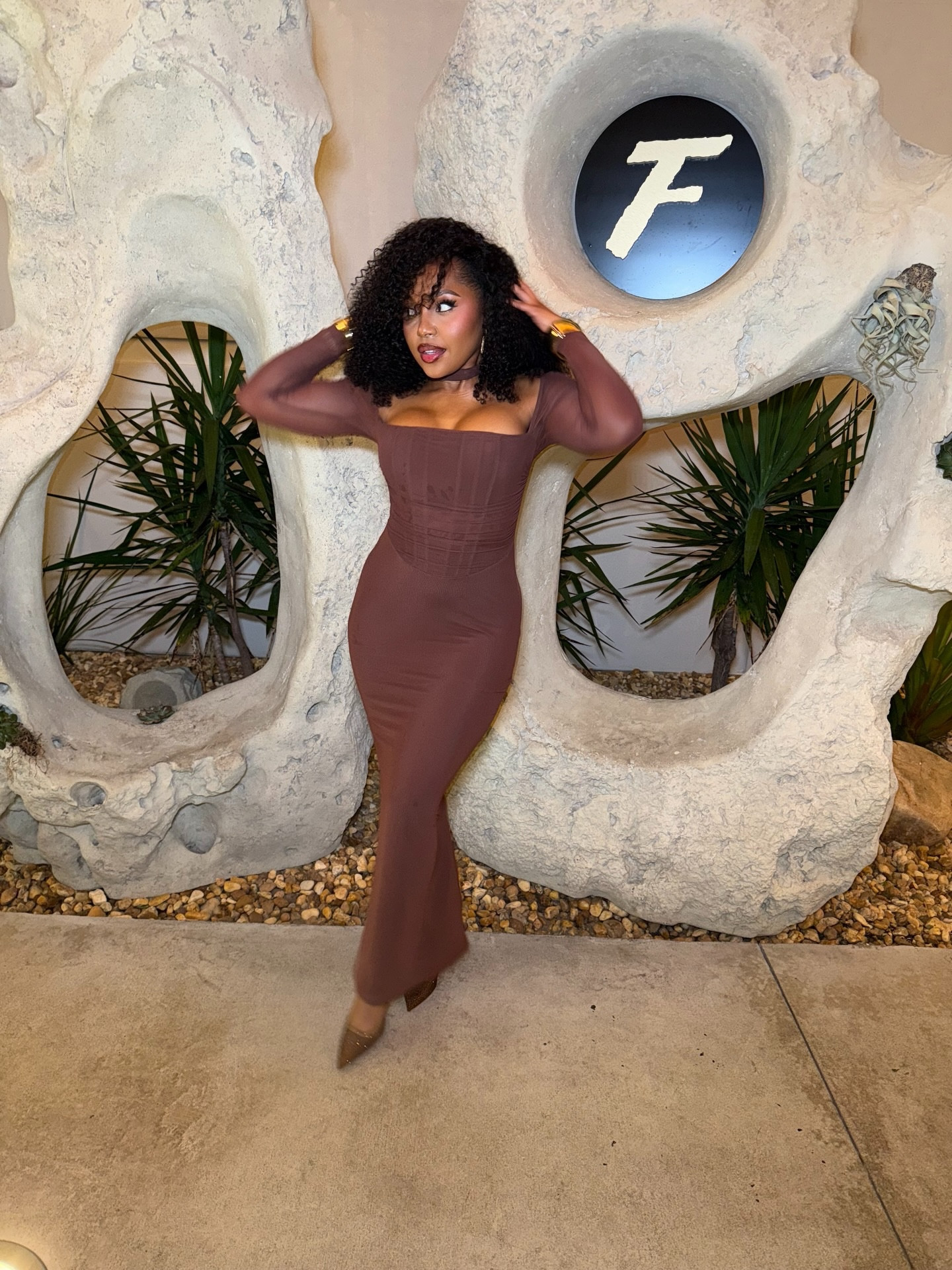 Wore this maxi corset chocolate brown dress to dinner with the most perfect sparkly brown shoes 🥰

#LTKootd #LTKPetite #LTKWedding