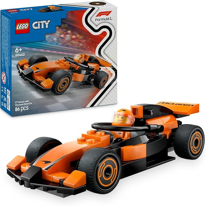 LEGO City F1 Driver with McLaren Race Car - Formula 1 Building Toy with a Racing Driver Minifigur... | Amazon (UK)