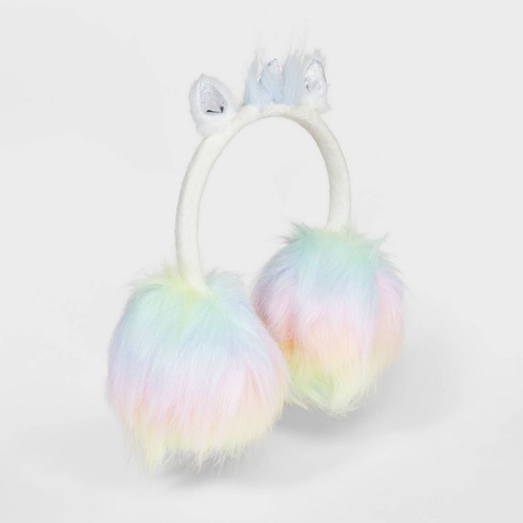 Girls' Unicorn Knitted Earmuff Hat - Cat & Jack™ | Target