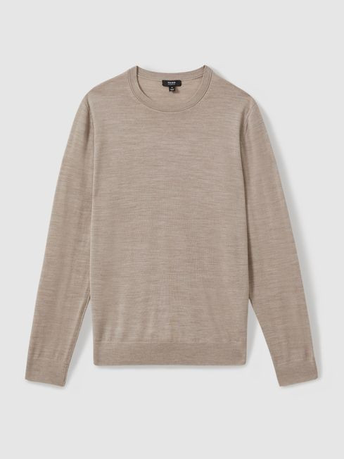 Merino Wool Crew Neck Jumper | Reiss UK