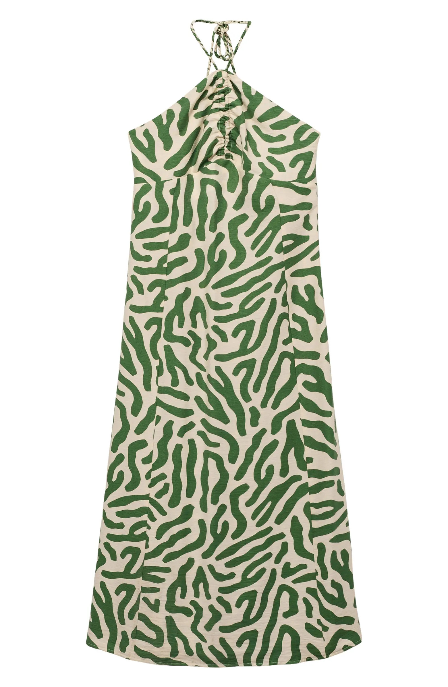 MANGO Frill Print Cotton Midi Dress | Nordstrom | Nordstrom