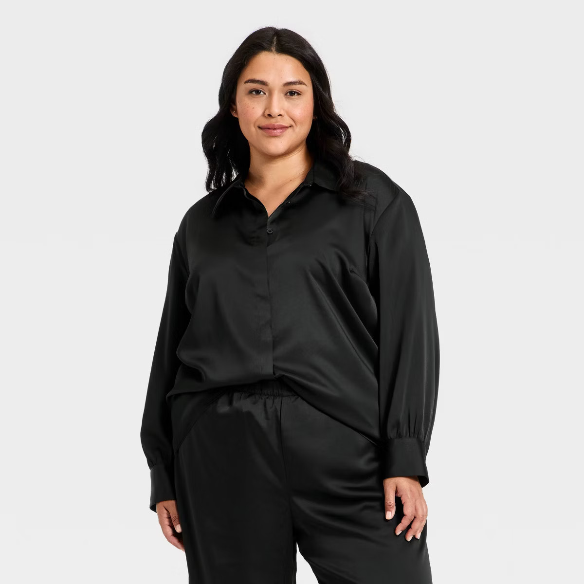 Women's Long Sleeve Satin Top - A New Day™ | Target