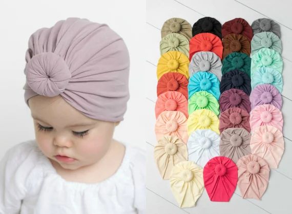 Baby Turban Hat, Baby Girl Turban, ROUND knot Baby TURBAN, Baby Hat, Newborn Hospital Hat,  Baby ... | Etsy (US)