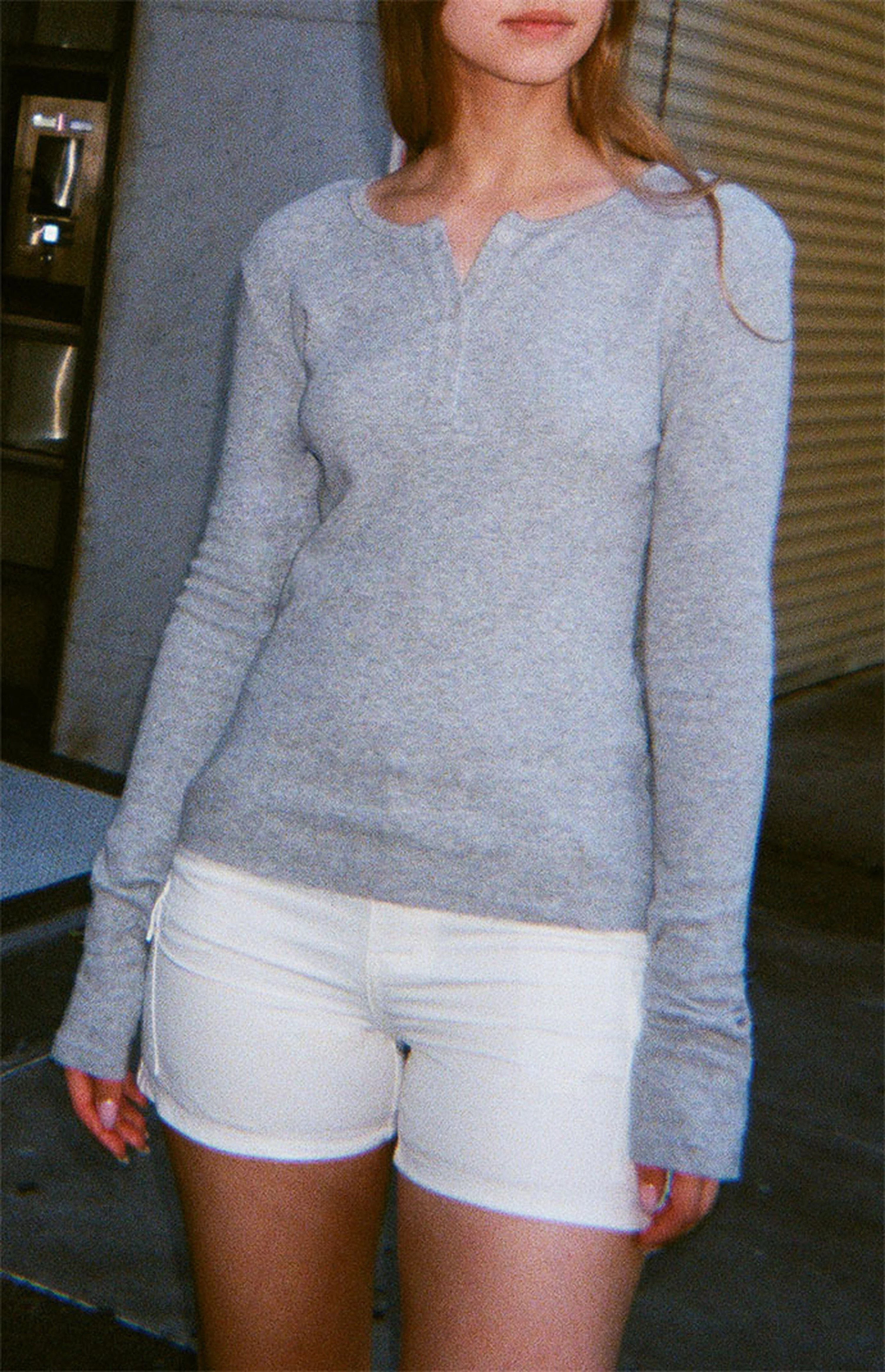 John Galt Silver Athern Thermal Long Sleeve Top | PacSun