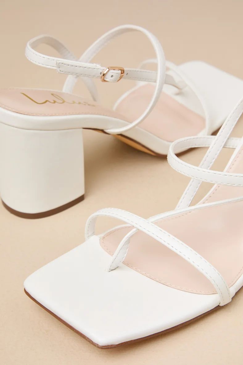Dreller White Strappy High Heel Sandals | Lulus