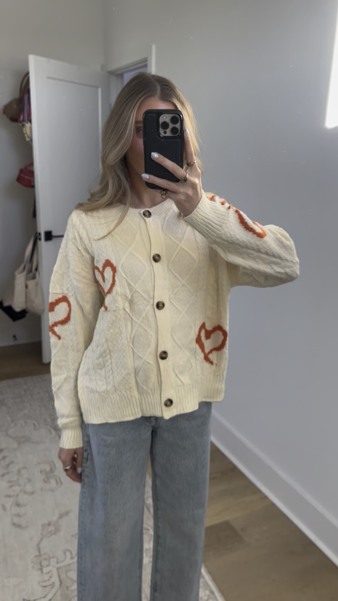 Amazon size small InterNos Women's Graphic Cable Knit Cardigans Sweater Vintage Open Front Crew Neck Long Sleeves Knitwear. Valentine’s Day outfit. Valentine’s Day sweater  

#LTKootd #LTKSeasonal #LTKSaleAlert