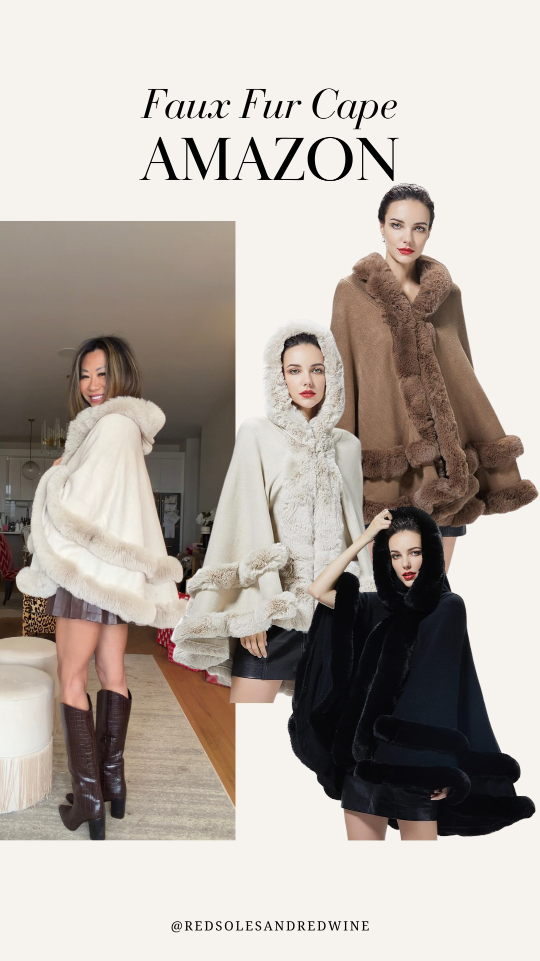 Faux fur cape from Amazon! I couldn't be more obsessed with this. Amazing quality 

 

#LTKGiftGuide #LTKHoliday #LTKFindsUnder100