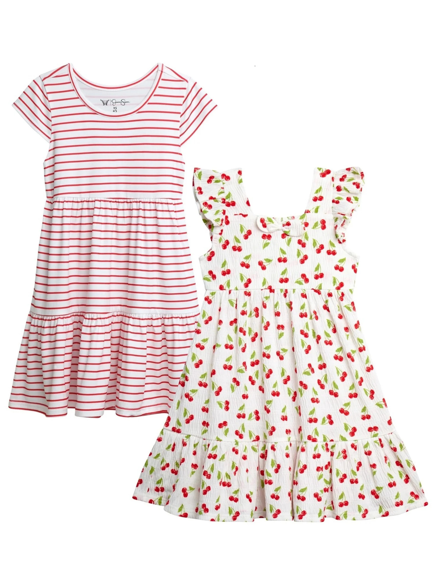Jessica Simpson Girls' Two Pack Knit All-over Print Dress Set, Sizes 4-16 | Walmart (US)