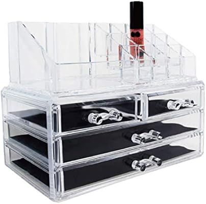 Ikee Design Jewelry Makeup Cosmetic Storage Organizer Two Pieces Set Makeup Organizer Cosmetics, ... | Amazon (US)