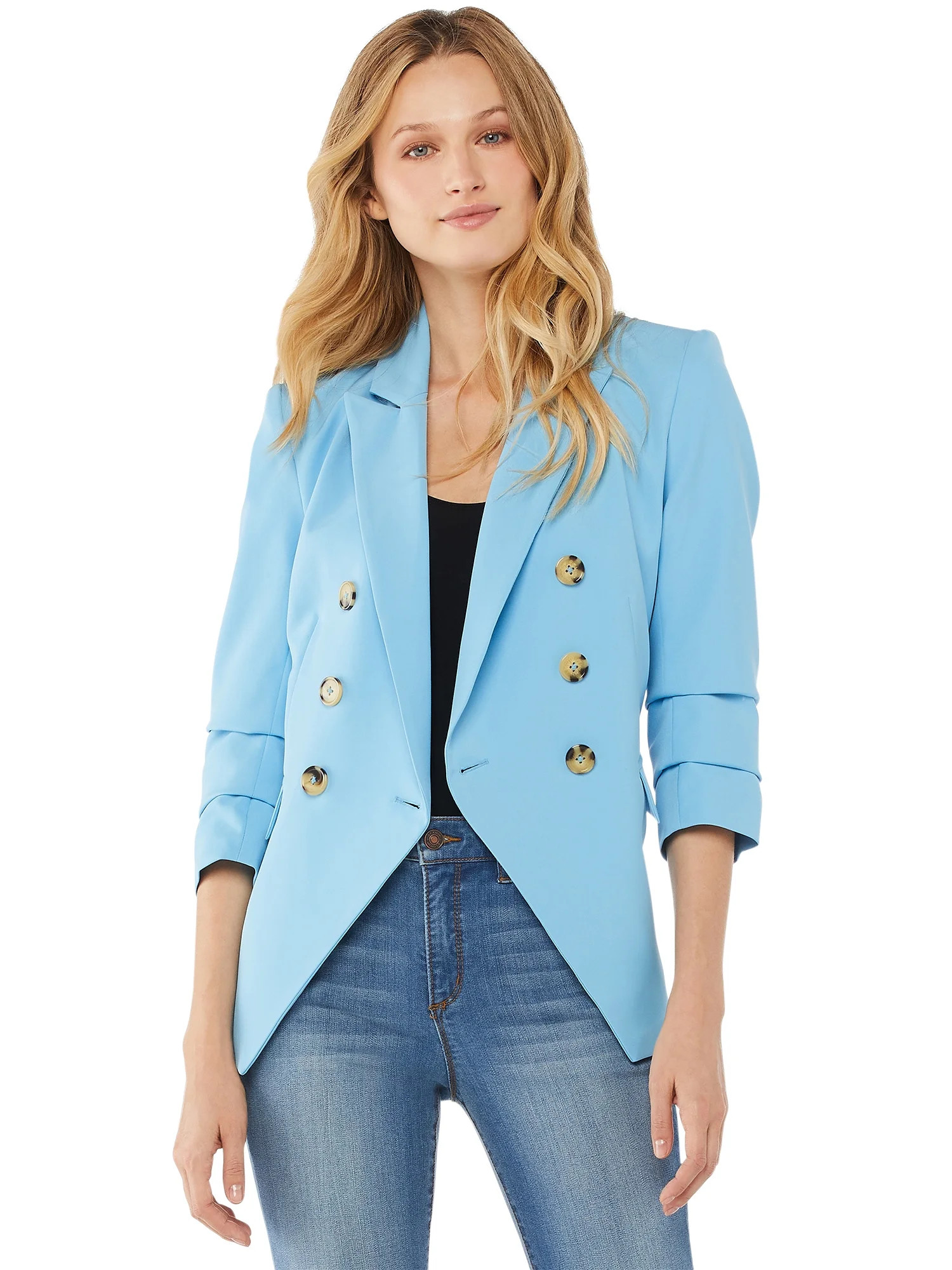 Scoop Women's Double Breasted Blazer | Walmart (US)