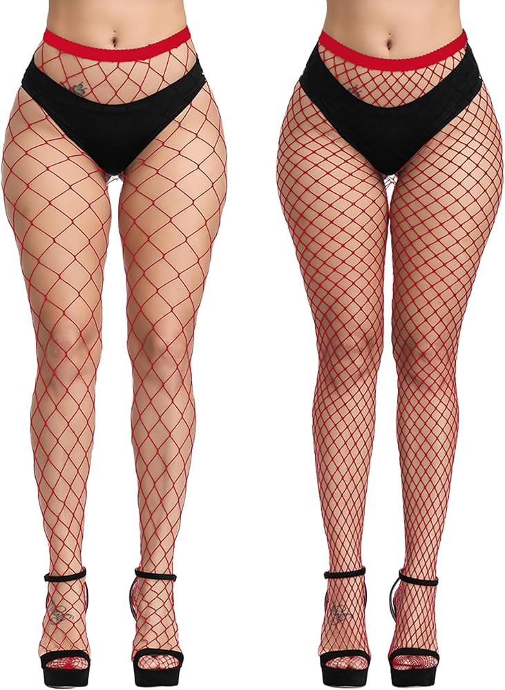WEANMIX Fishnet Stockings Lace Patterned Tights High Waist Pantyhose Fishnets for Women | Amazon (US)