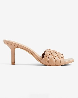 Quilted Slide Heeled Sandals | Express