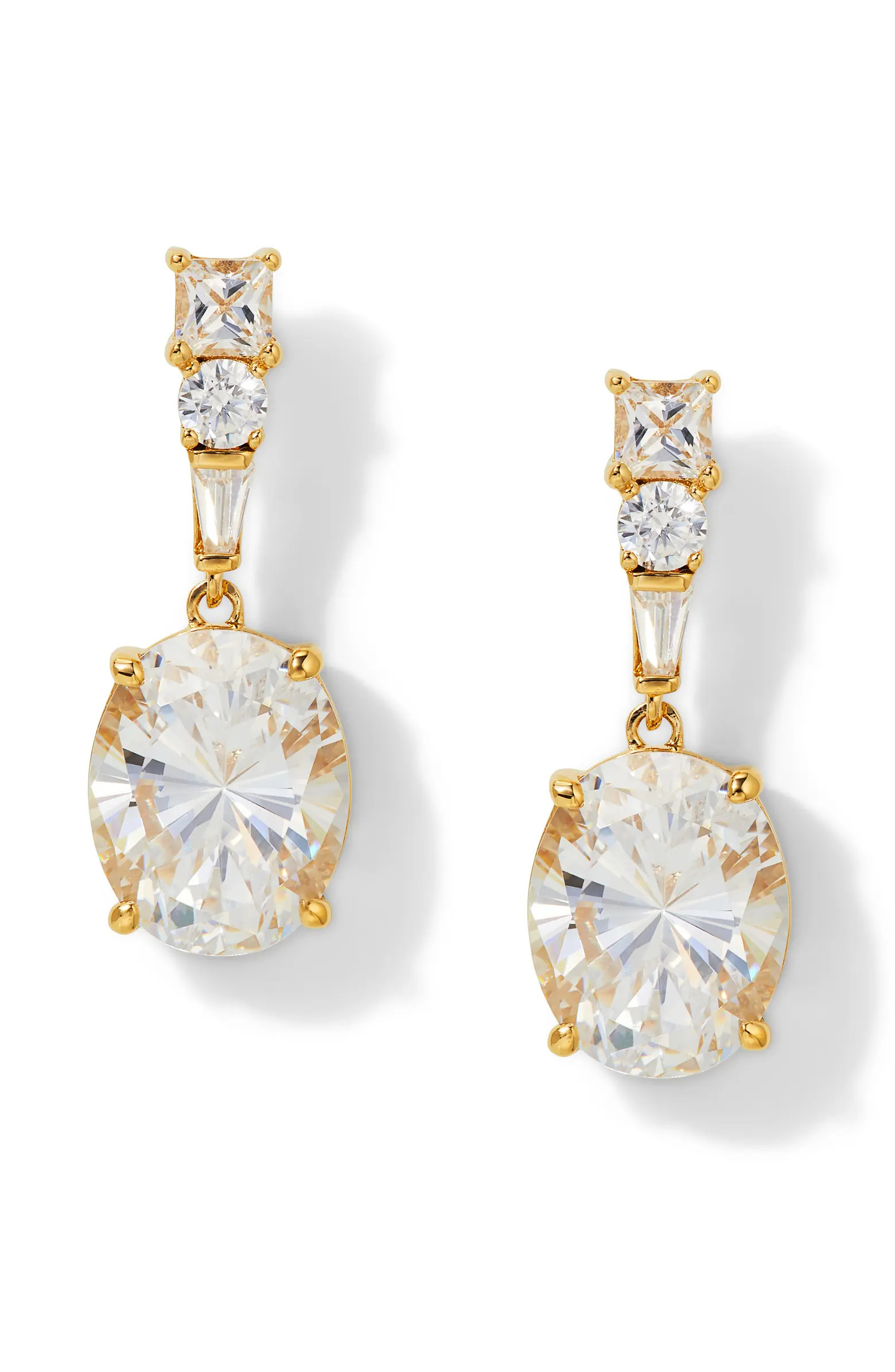 Nadri Delphine Oval Cubic Zirconia Drop Earrings | Nordstrom | Nordstrom