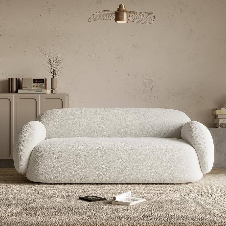 Acanva Modern Minimalist Sofa for Living Room Lounge Home Office, Rounded Edges Couch with Soft B... | Amazon (US)