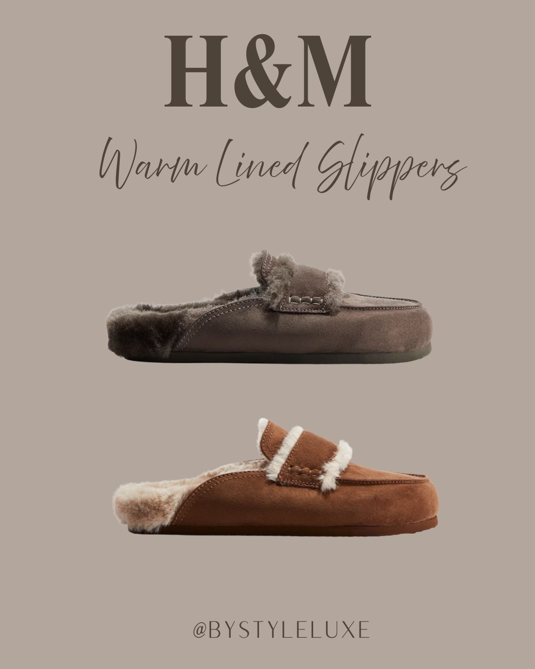 Obsessed with these cosy new in lined slippers from H&M - the taupe is my fave! Perfect for at home and gifting. 

#slippers #loungewear #home

#LTKshoes #LTKautumn #LTKgiftguide