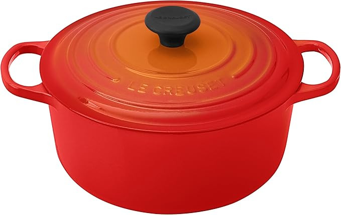 Le Creuset Enameled Cast Iron Signature Round Dutch Oven, 5.5 qt., Flame | Amazon (US)
