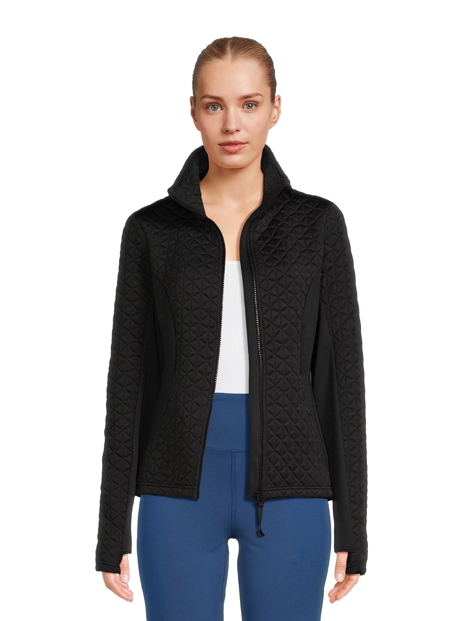Avia Women's Quilted Jacket With Thumbholes | Walmart (US)